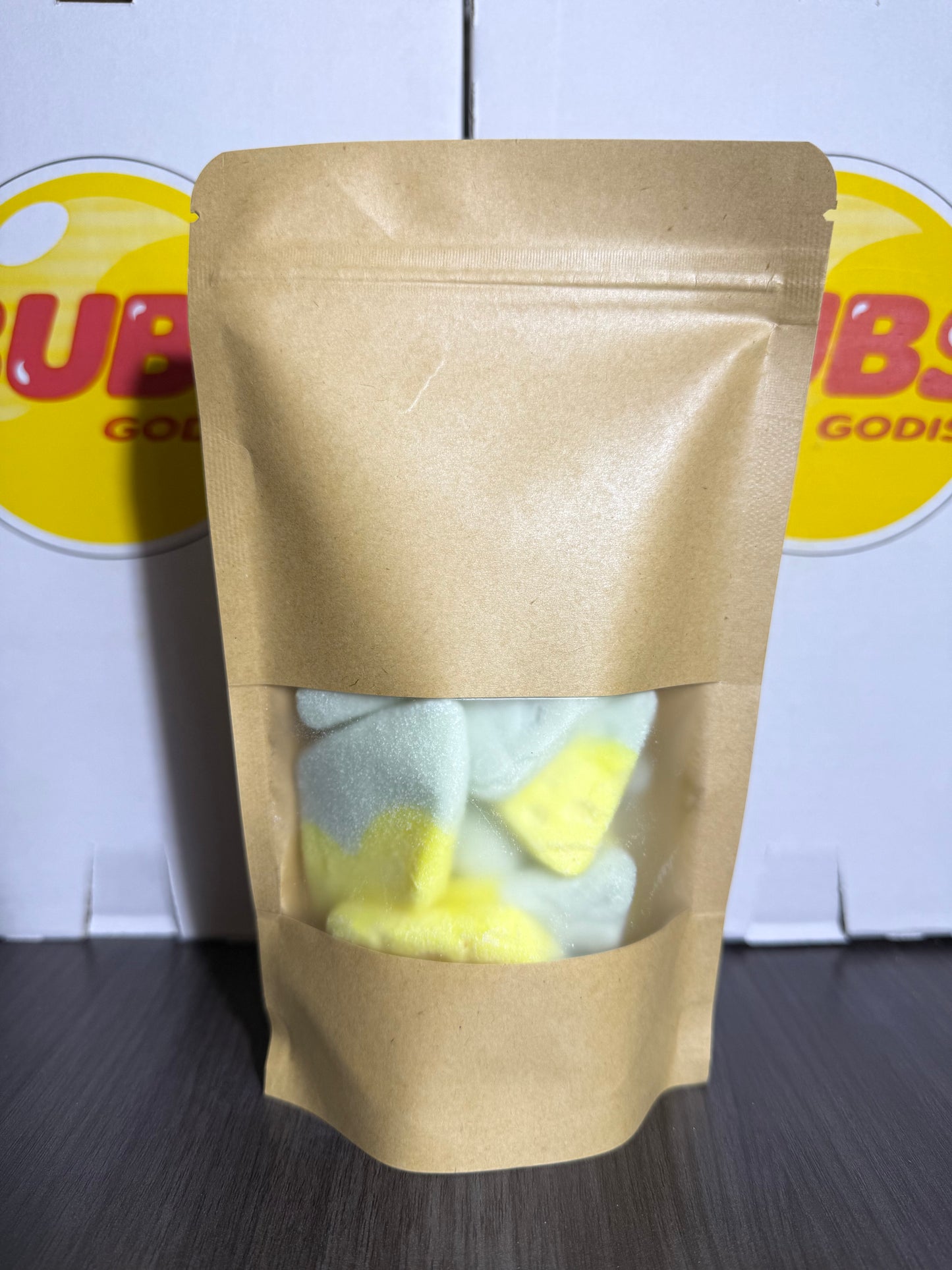 1/2 lb Swedish Yellow and Green Sour Foam Rhomb