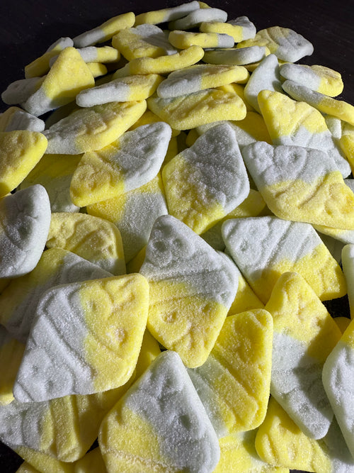 1/2 lb Swedish Yellow and Green Sour Foam Rhomb